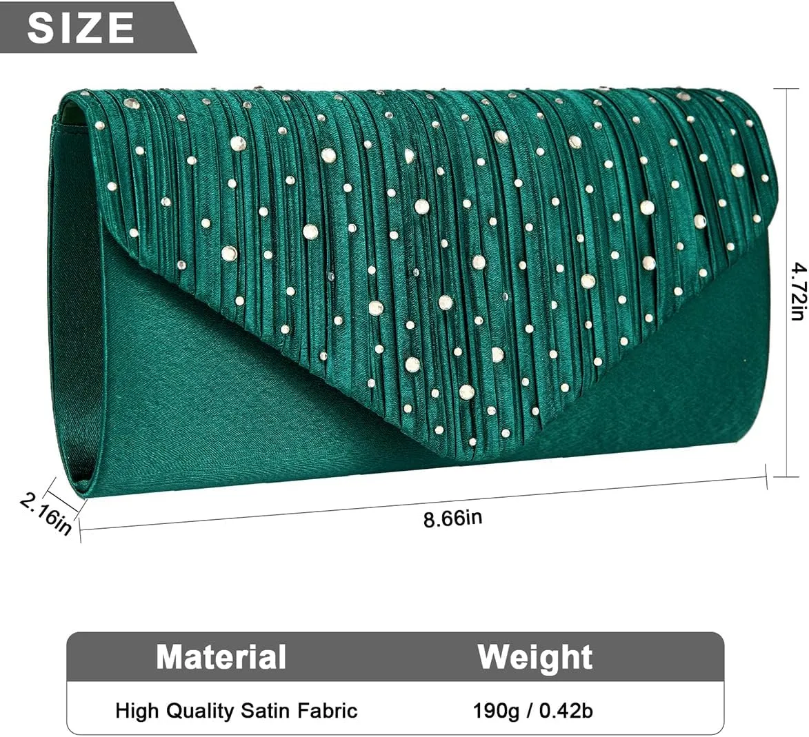 BBjinronjy Clutch Purses for Women Evening Bag Formal Rhinestone Handbags for Wedding Party Cocktail Prom Dinner