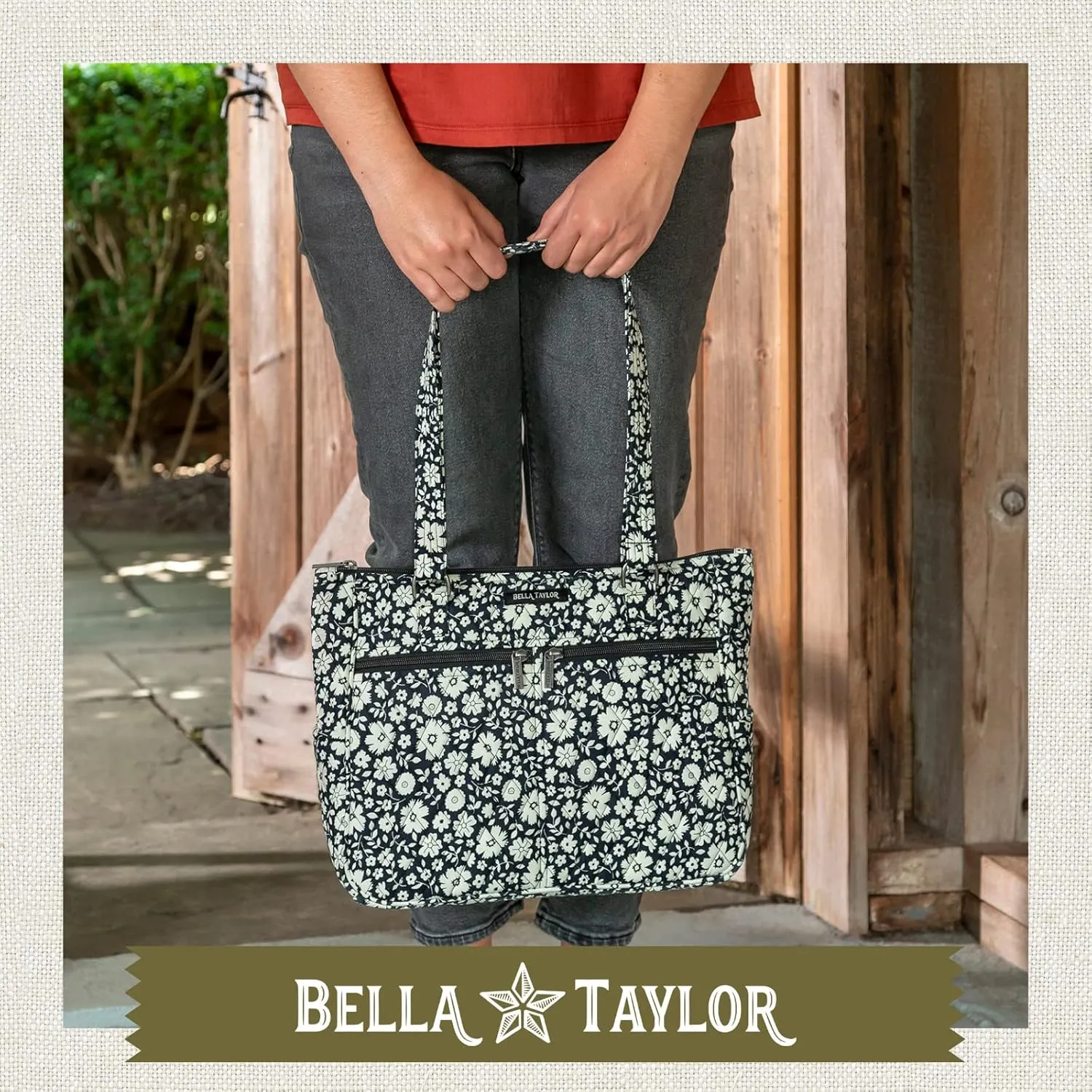 Bella Taylor Everyday Tote | Lightweight Quilted Fabric Handbags for Women