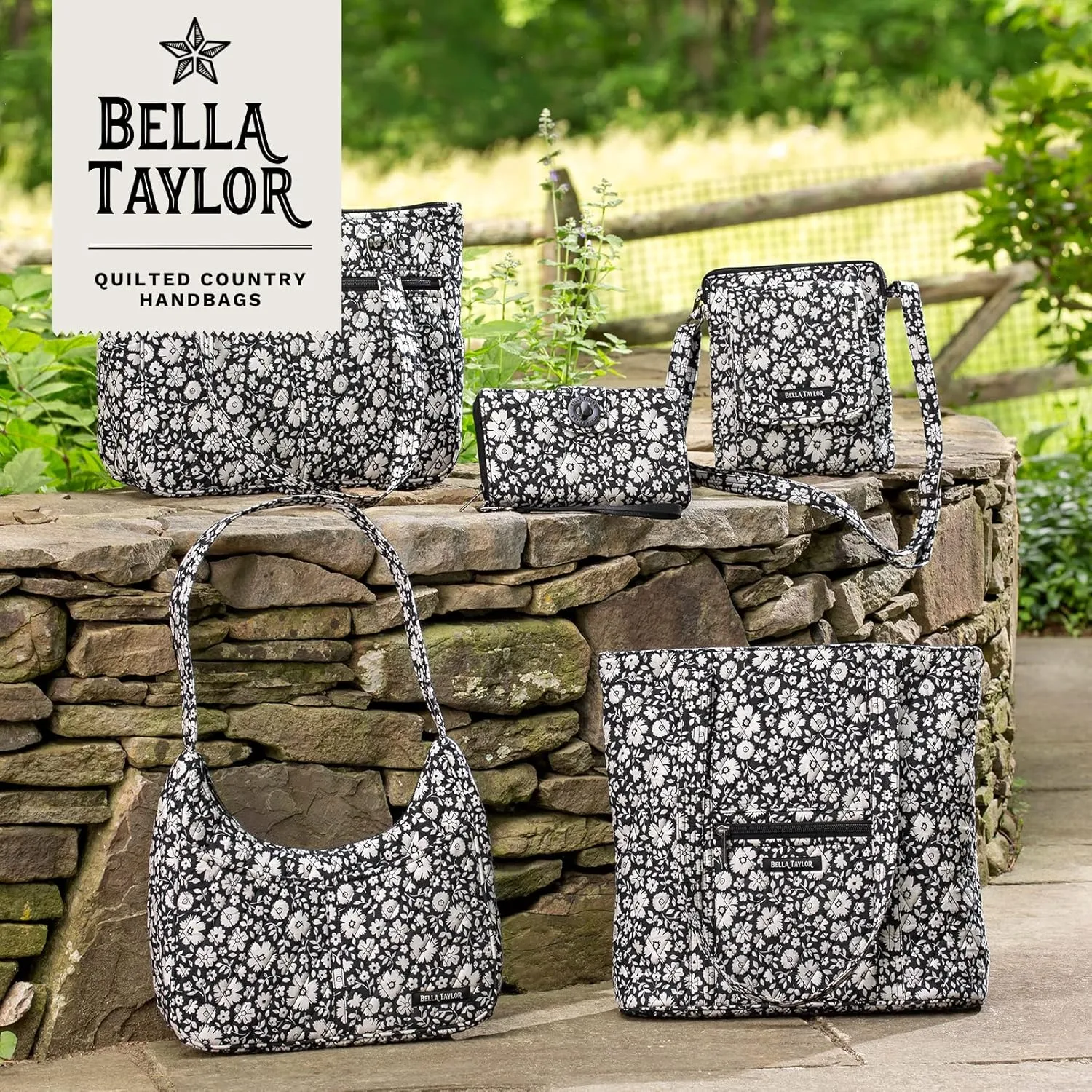 Bella Taylor Everyday Tote | Lightweight Quilted Fabric Handbags for Women