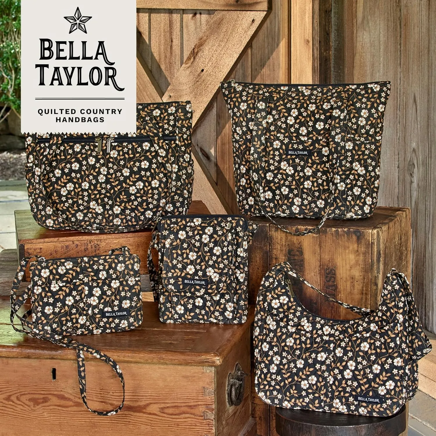 Bella Taylor Stride Tote | Lightweight Quilted Fabric Handbags for Women