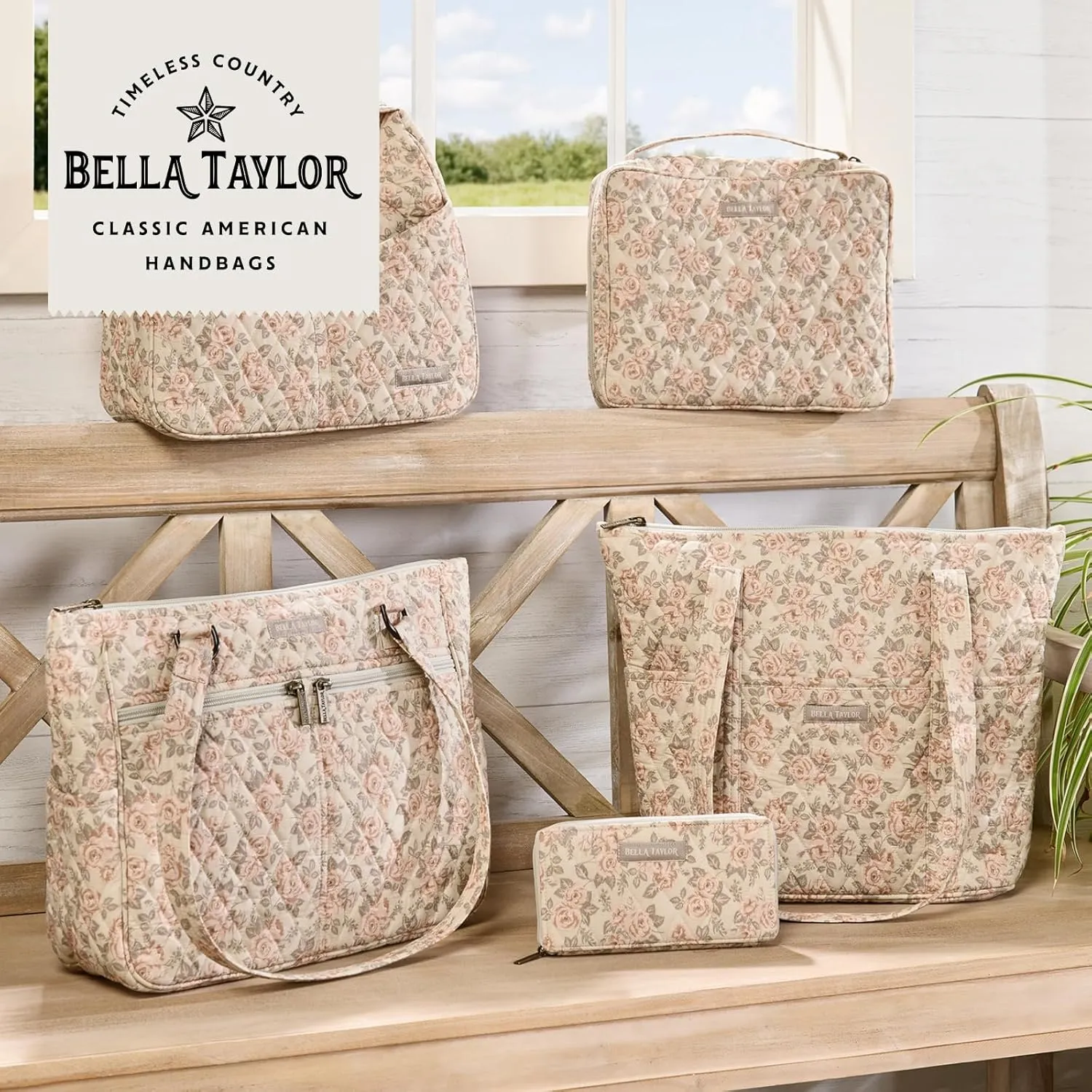 Bella Taylor Stride Tote | Lightweight Quilted Fabric Handbags for Women