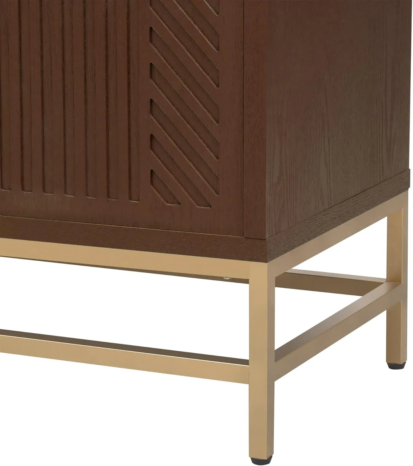 Bellemave Sideboard with Adjustable Shelves, Buffet Storage Cabinet for Kitchen, Console Cabinet with Rectangular Metal Handles and Legs, Retro Style Sideboard for Living Room, Dining Room, Espresso