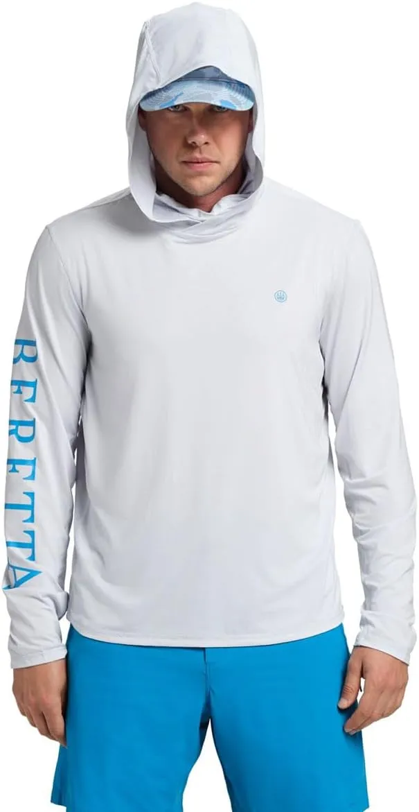 Beretta Men's Keys Flex Breathable Quick Dry UPF 50  Sun Protection Casual Outdoor Active Long Sleeve Performance Hoodie