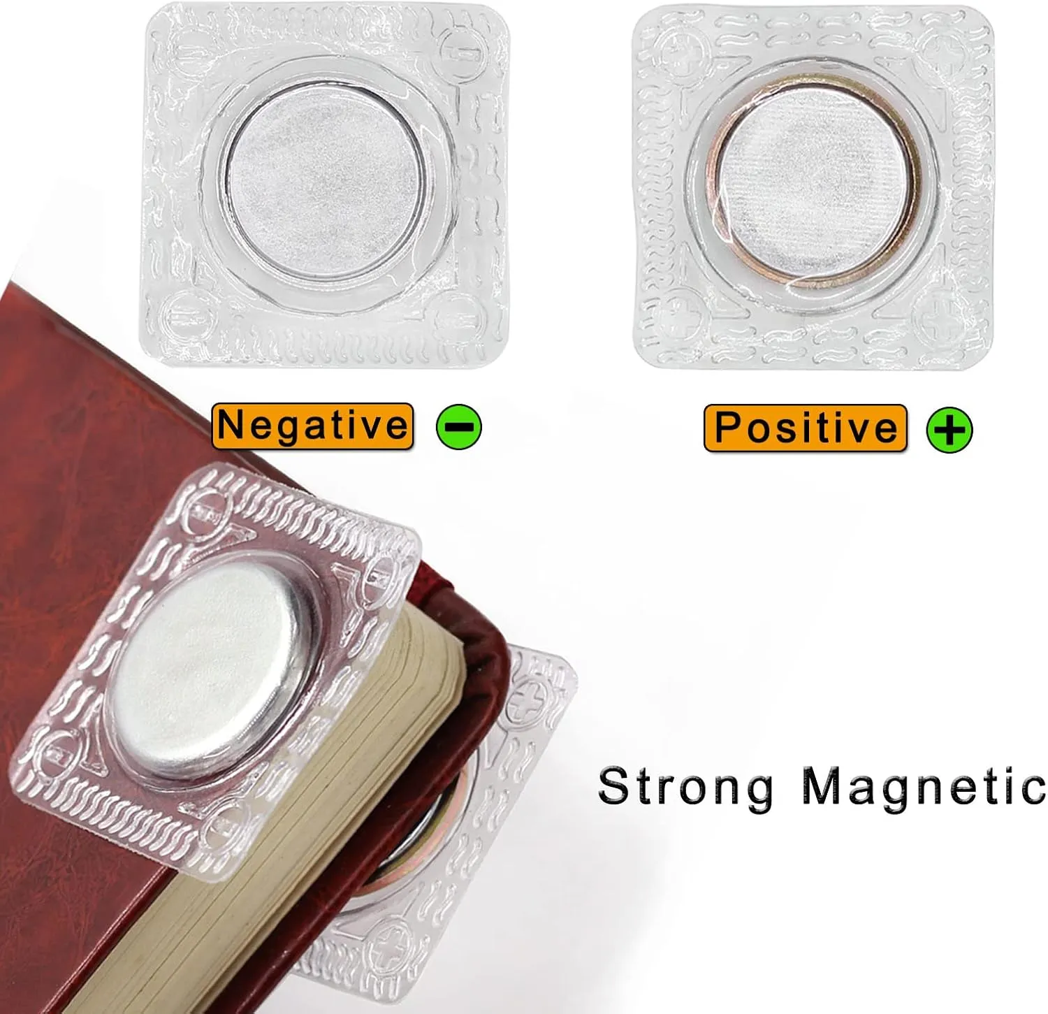 Betoplin 10 Pairs Magnetic Snaps, PVC Hidden Sew on Snaps Fastener Magnetic Closures for Purses Clothing Handbag