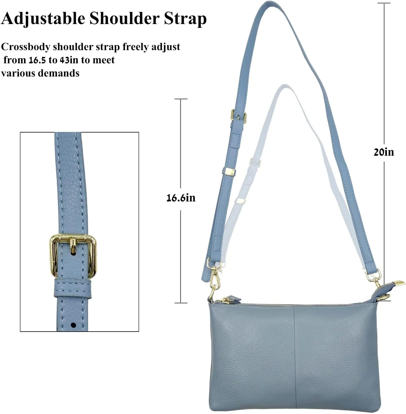 Beurlike Leather Wristlet Wallet Clutch Purses For Women Small Crossbody Phone Bags