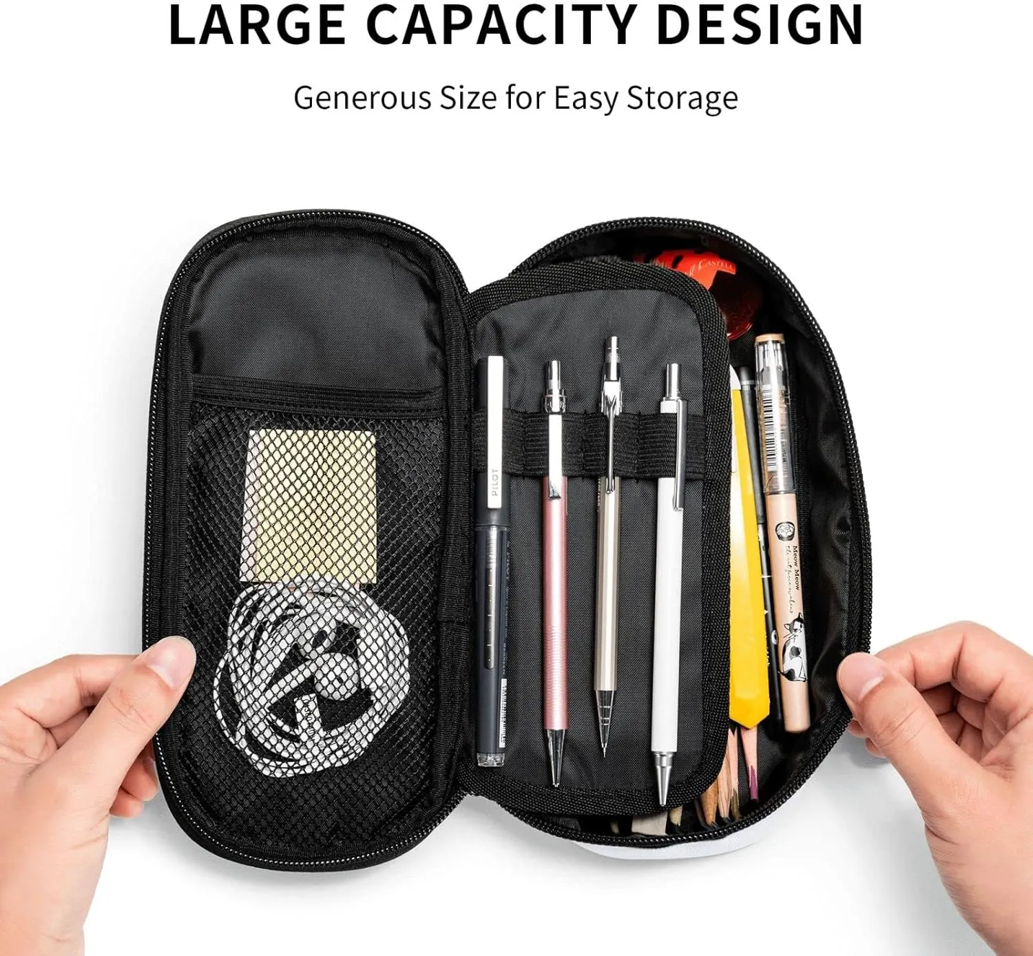 Big Capacity Soft Bag Fashion Multiple Compartment Pockets Fabric Pouch Multifunctional Storage Bag Suitble Office Desktop Daily Travel Cow Stripe
