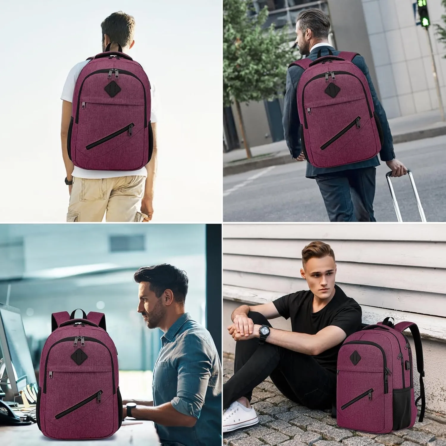 BIKROD Backpack for Girls Women, School Backpack for Teen Boys, Lightweight Casual High School Bookbag, Daily-use Travel Laptop Backpack with USB Charging Port Fits 15.6 Inch Notebook