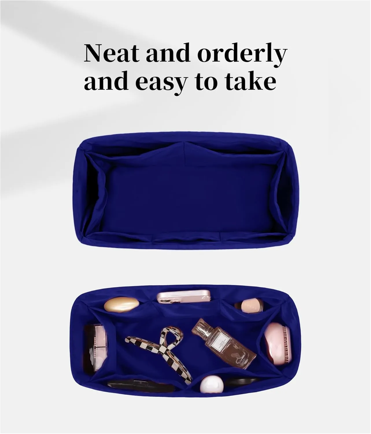 BK30 Bag Shaper Insert, Handbag Organizers for Inside Purse, Silky Bag Shaper for BK Bags, 114 Color Options (Blue electric, Birkin30)