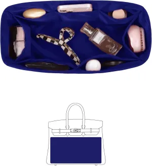 BK35 Bag Shaper Insert, Handbag Organizers for Inside Purse, Silky Purse Insert for BK Bags, 114 Color Options (Blue electric, Birkin35)