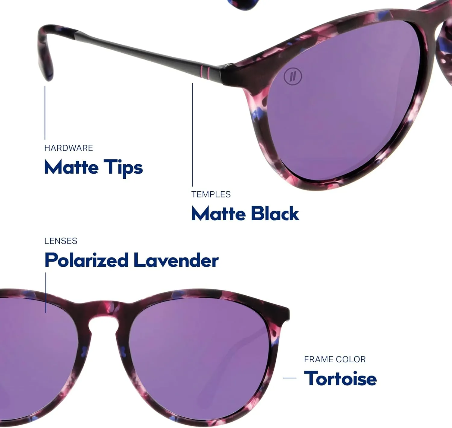 Blenders Eyewear North Park – Polarized Sunglasses – Classic Shape, Mixed Metal Frame – 100% UV Protection – For Men & Women