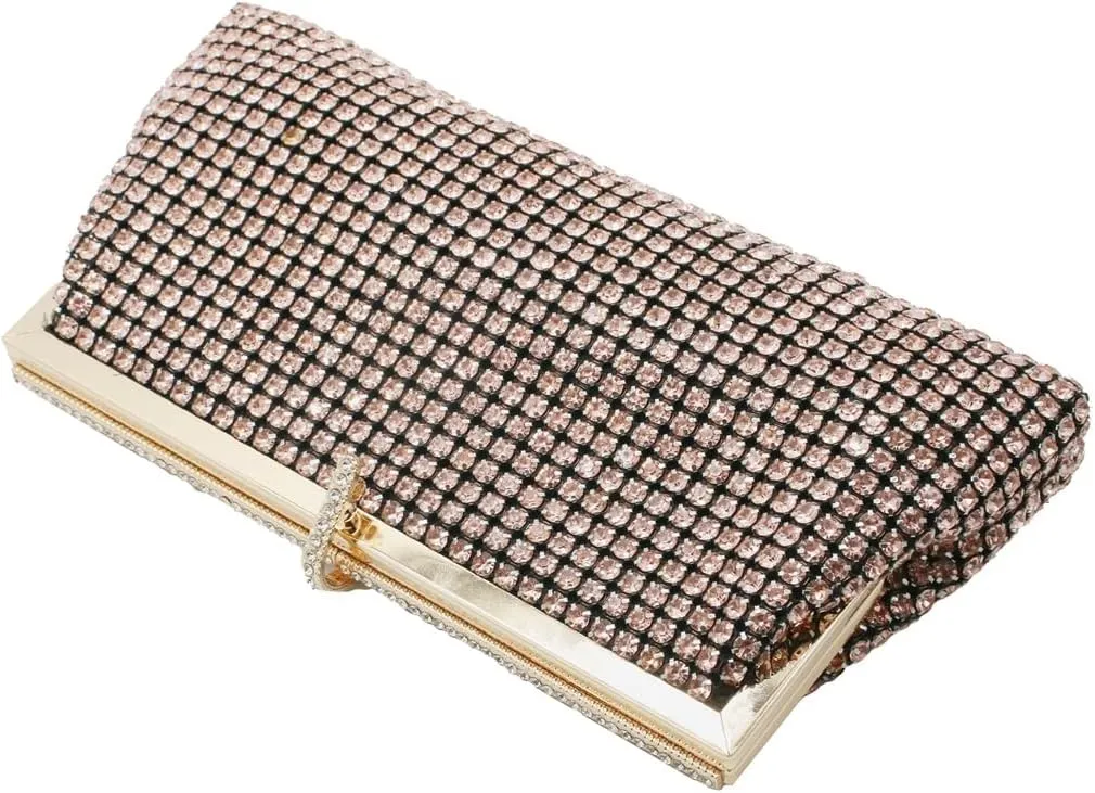 Bling Rhinestone Purse Bags Dumpling Clutch Purses for Women Formal Wedding Party Prom Evening Handbags