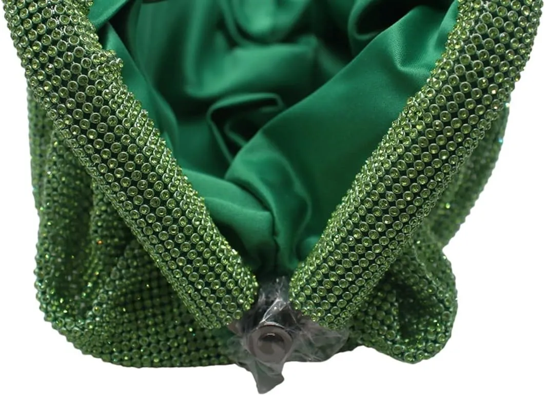 Bling Rhinestone Purse Bags Dumpling Clutch Purses for Women Formal Wedding Party Prom Evening Handbags