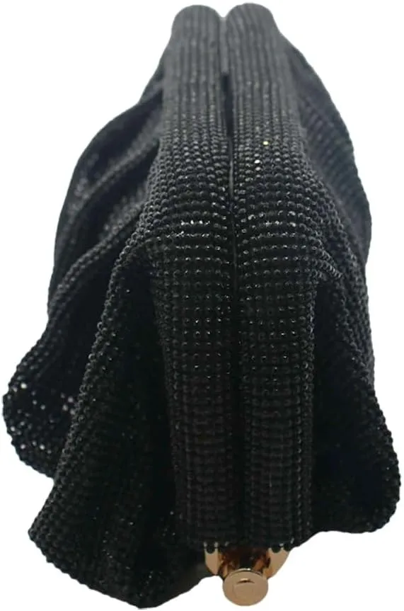 Bling Rhinestone Purse Bags Dumpling Clutch Purses for Women Formal Wedding Party Prom Evening Handbags