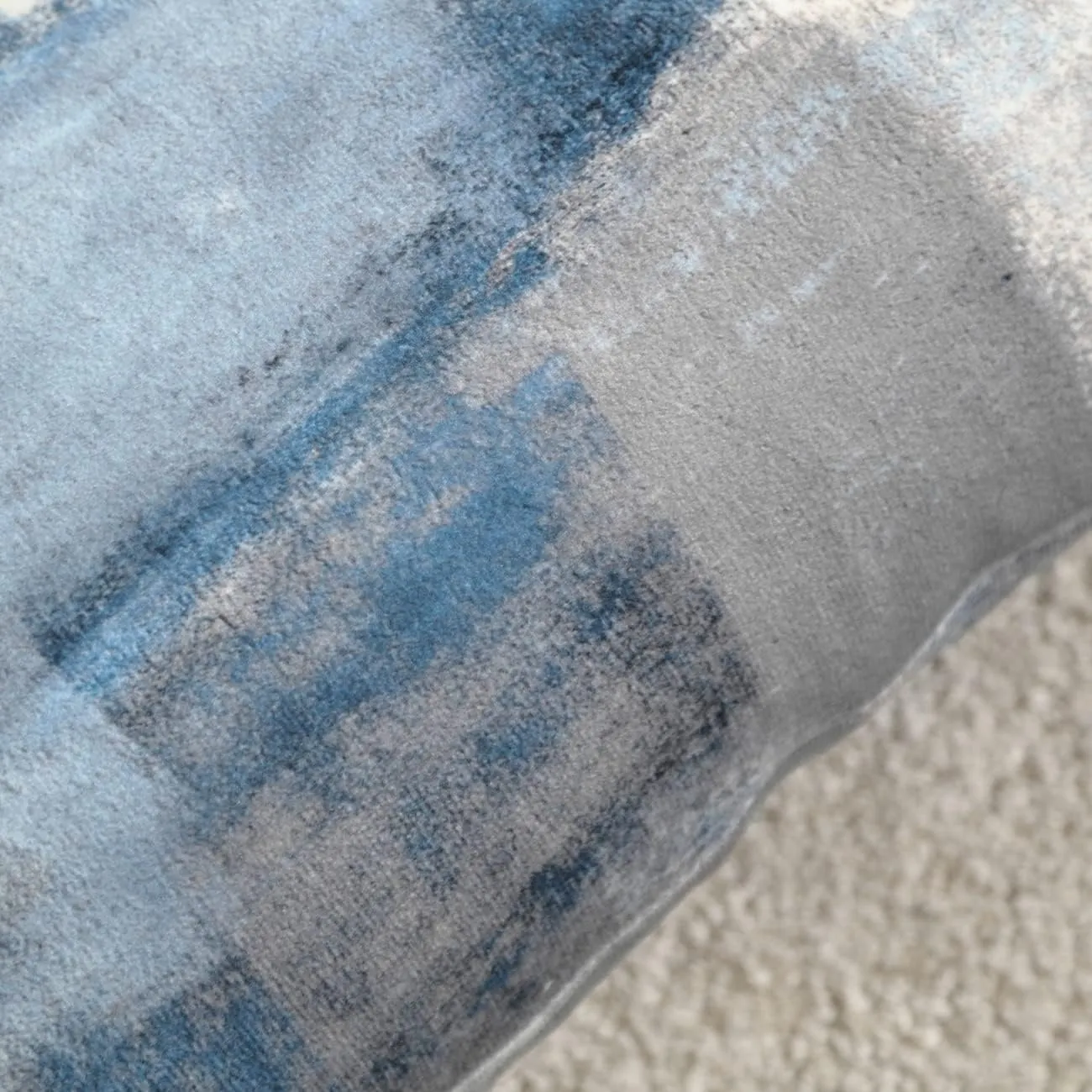 Blue and Grey Throw Pillow Covers 22x22 Teal, 2 Pack Square Decorative Pillow Cases Cushion for Farmhouse Home D¨¦cor