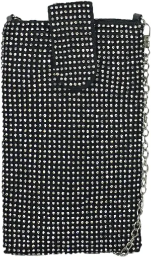 Blue Island Halle Crystal Encrusted Phone Crossbody Bag