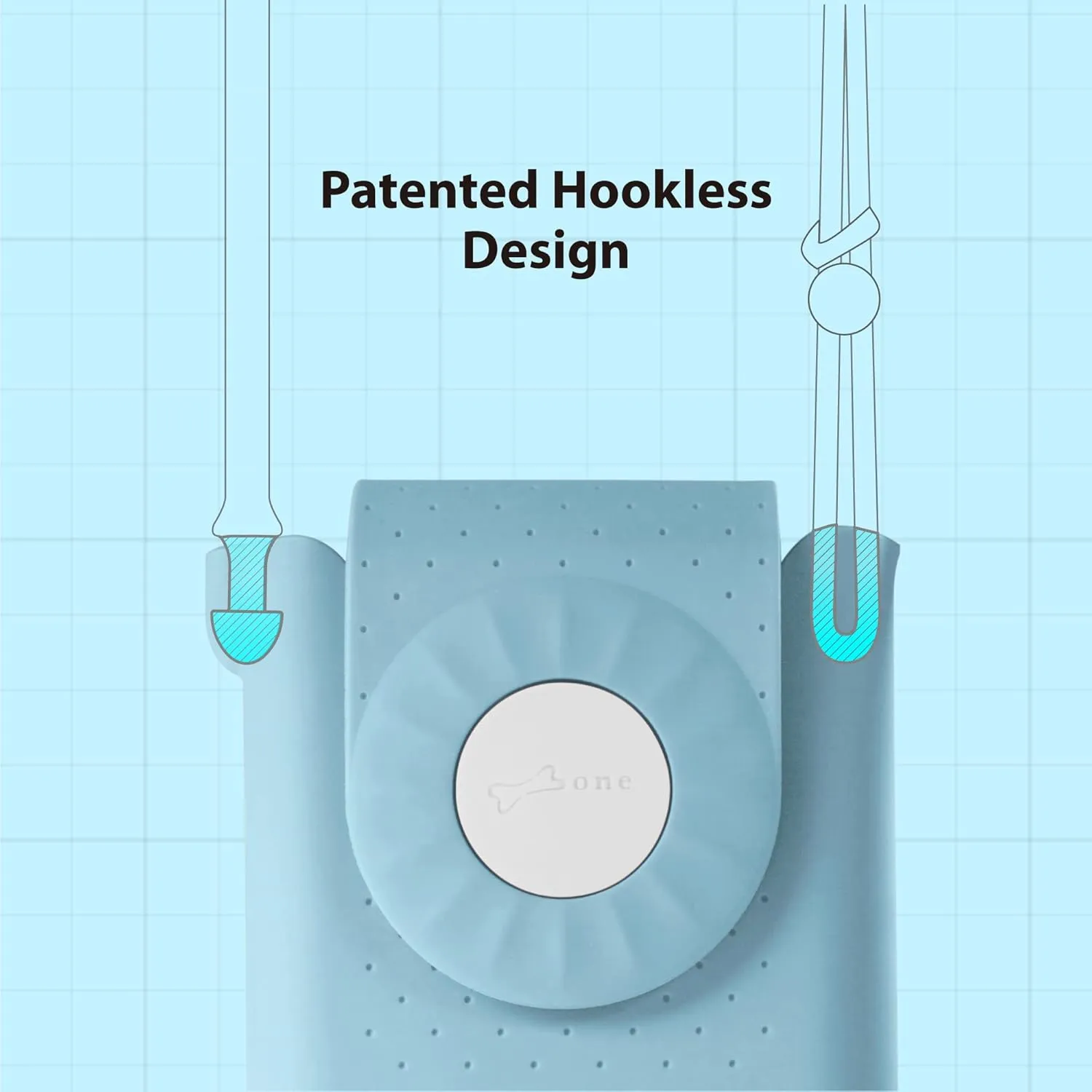 BONE Crossbody Phone Bubble Bag 1, Cell Phone Purse with Shock-Absorbing Design & Magnetic Closure, Adjustable Silicone Shoulder Lanyard Strap (Morandi Blue)