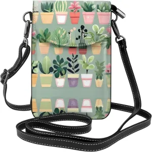 Bonsai plant Printed Women's Crossbody Phone Bag - Perfect for Travel and Shopping