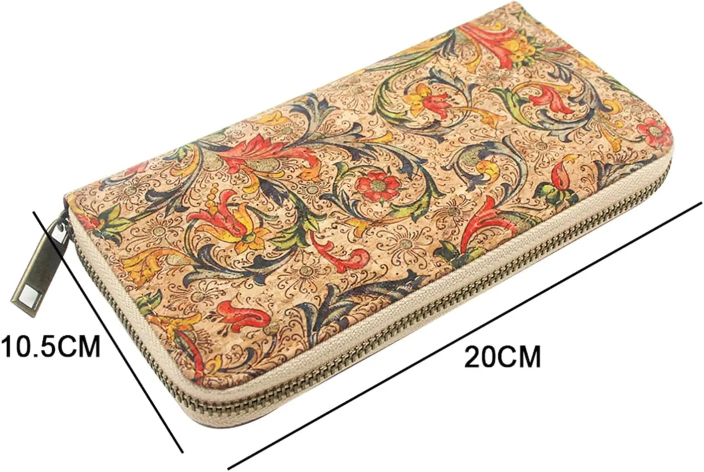 boshiho Vegan Cork Wallets Purse Handbags for Womens Eco Friendly Cork Cell Phone Clutch Bag (Pattern C)
