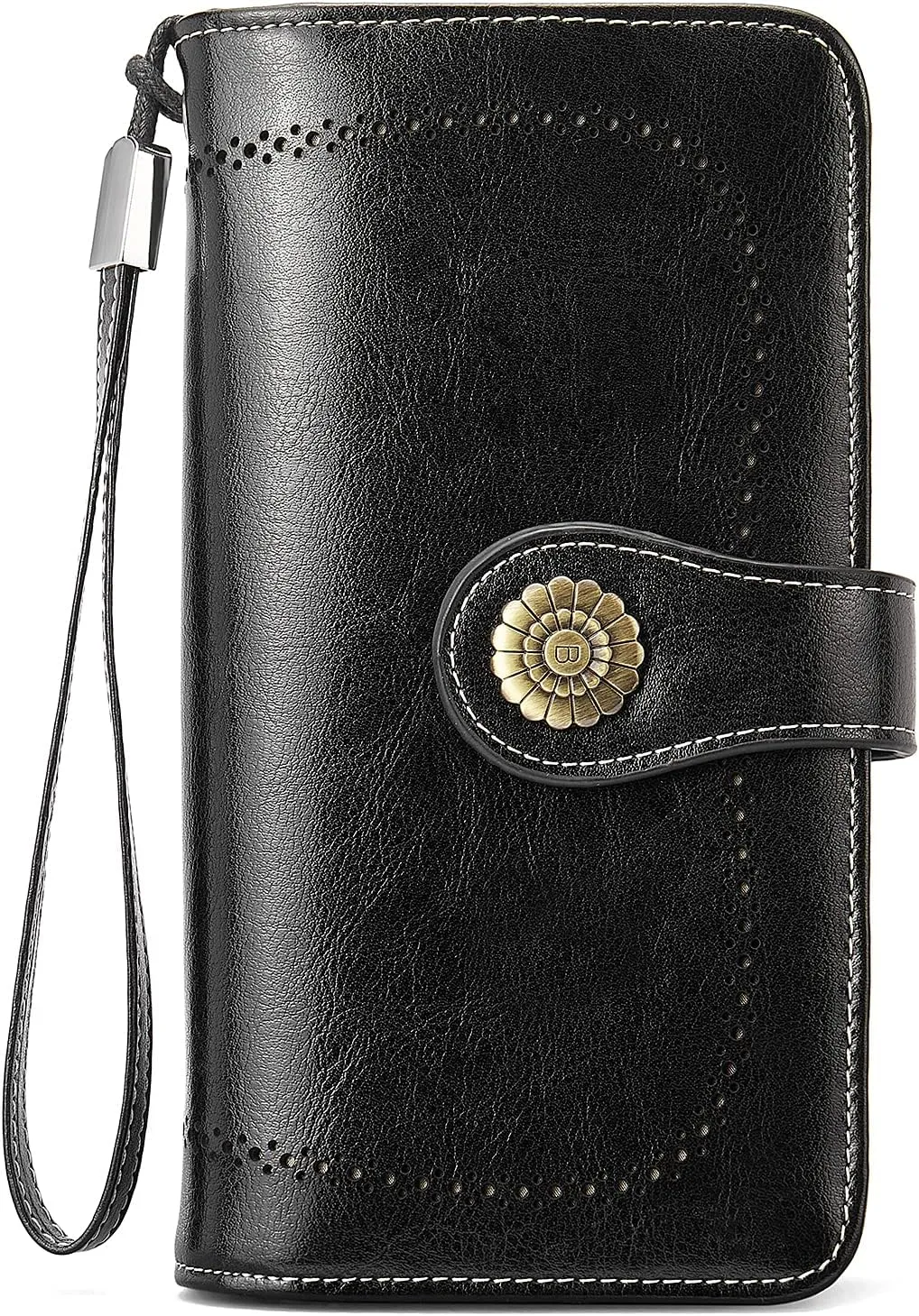 BOSTANTEN Leather Wallet for Women RFID Blocking Zip Around Credit Cards Holder Phone Clutch