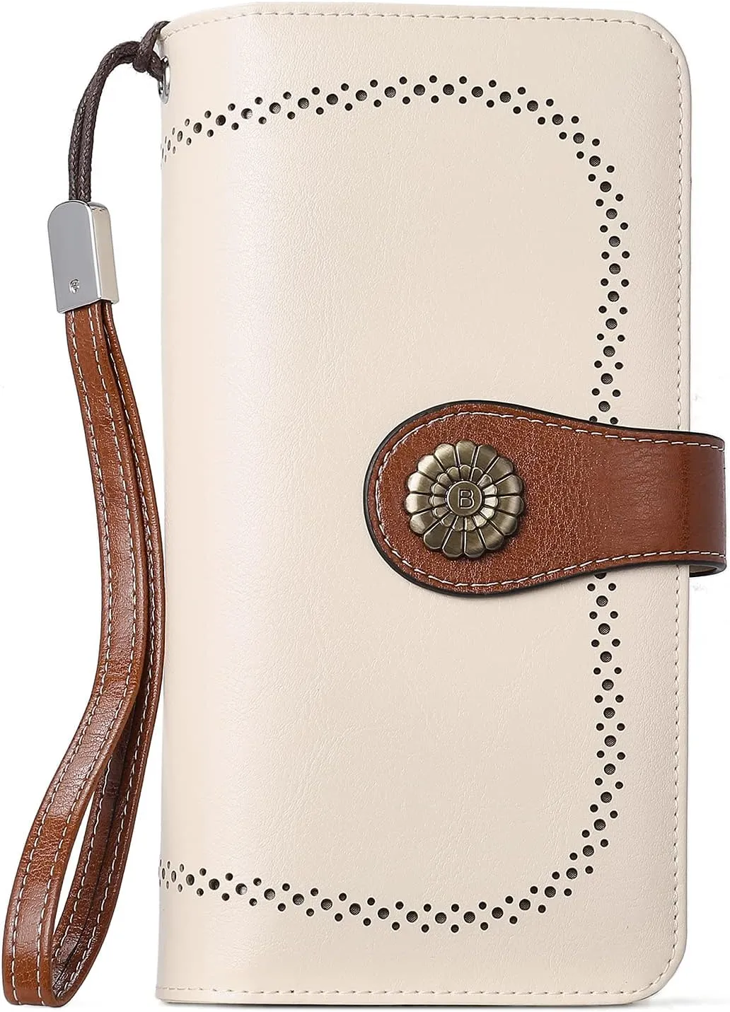 BOSTANTEN Leather Wallet for Women RFID Blocking Zip Around Credit Cards Holder Phone Clutch