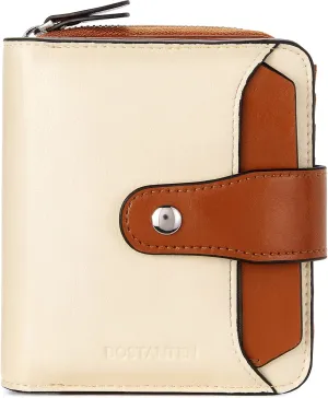 BOSTANTEN Leather Wallets for Women RFID Blocking Zipper Pocket Small Bifold Wallet Card Case