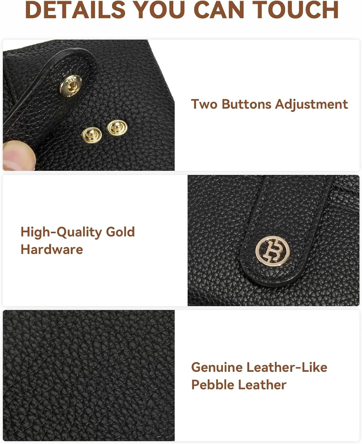 BOSTANTEN Slim Wallet for Women Small RFID Blocking Credit Card Holder Leather Bifold Wallets with Zipper Coin Pocket Black