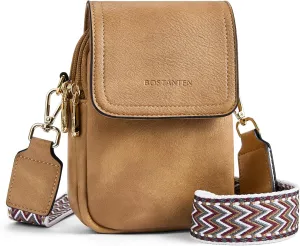 BOSTANTEN Small Crossbody Bags for Women Cell Phone Purse Leather Wallet Handbags with Card Slots