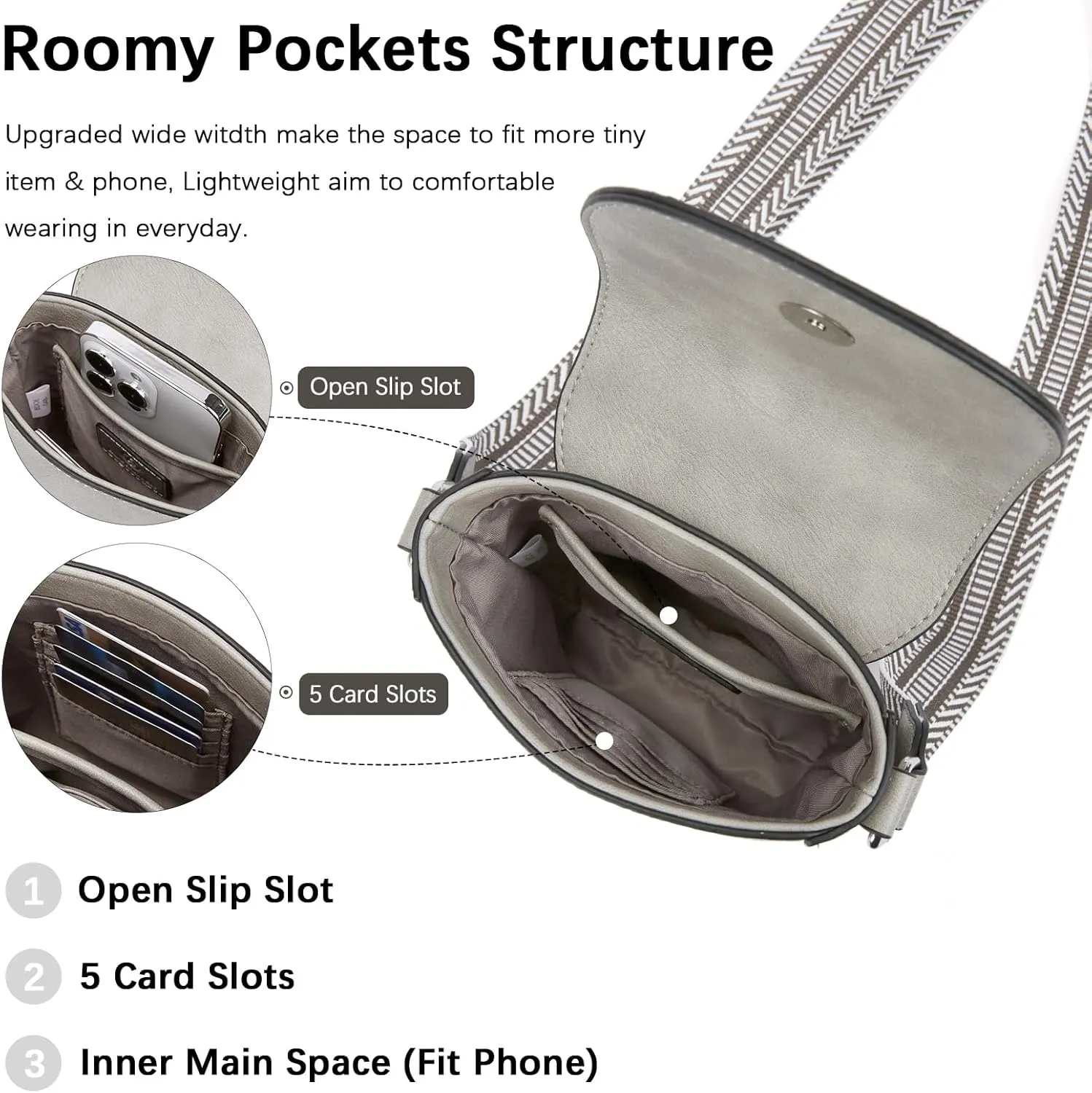 BOSTANTEN Small Crossbody Bags for Women Cell Phone Purse Leather Wallet Handbags with Card Slots