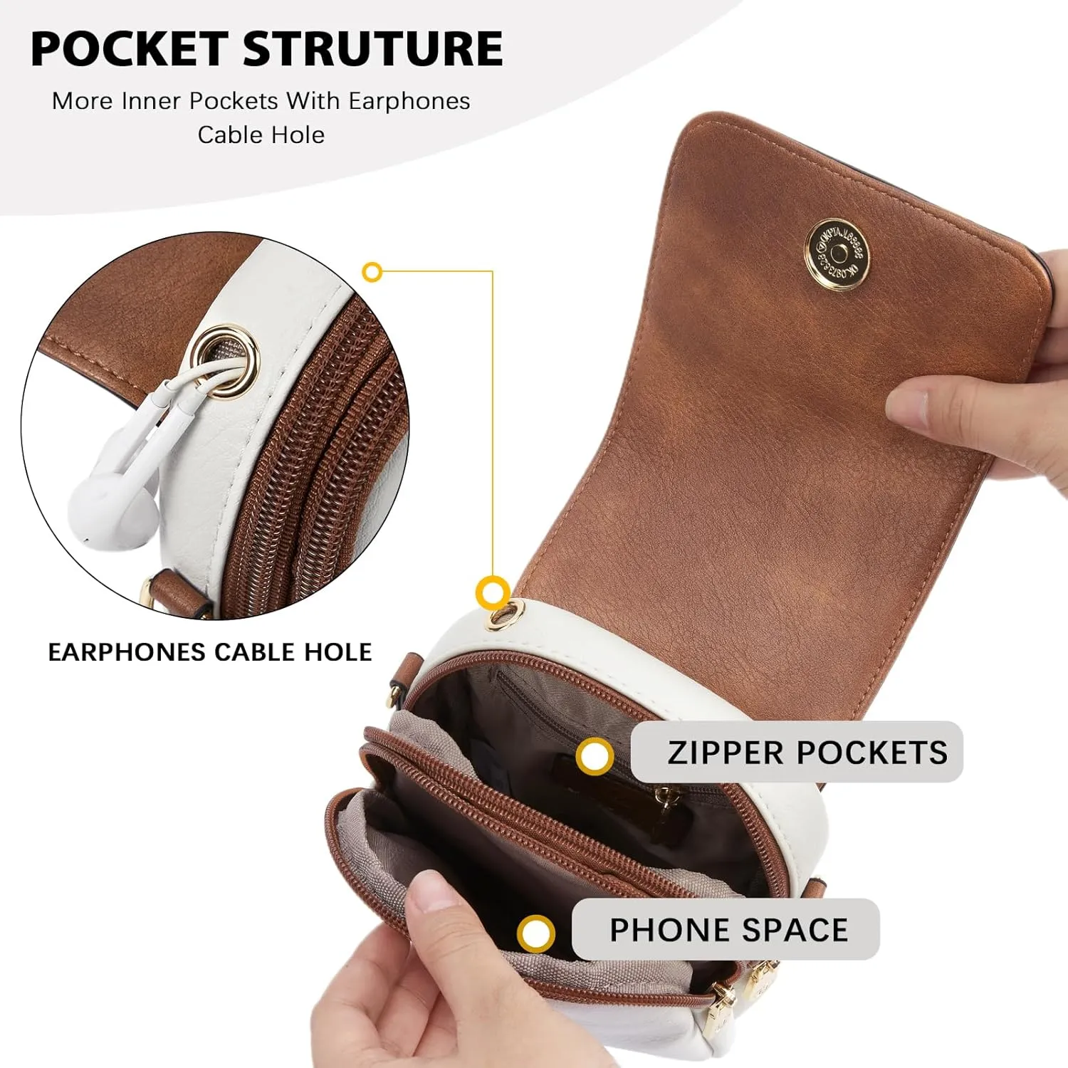 BOSTANTEN Small Crossbody Bags for Women Cell Phone Purse Leather Wallet Handbags with Card Slots