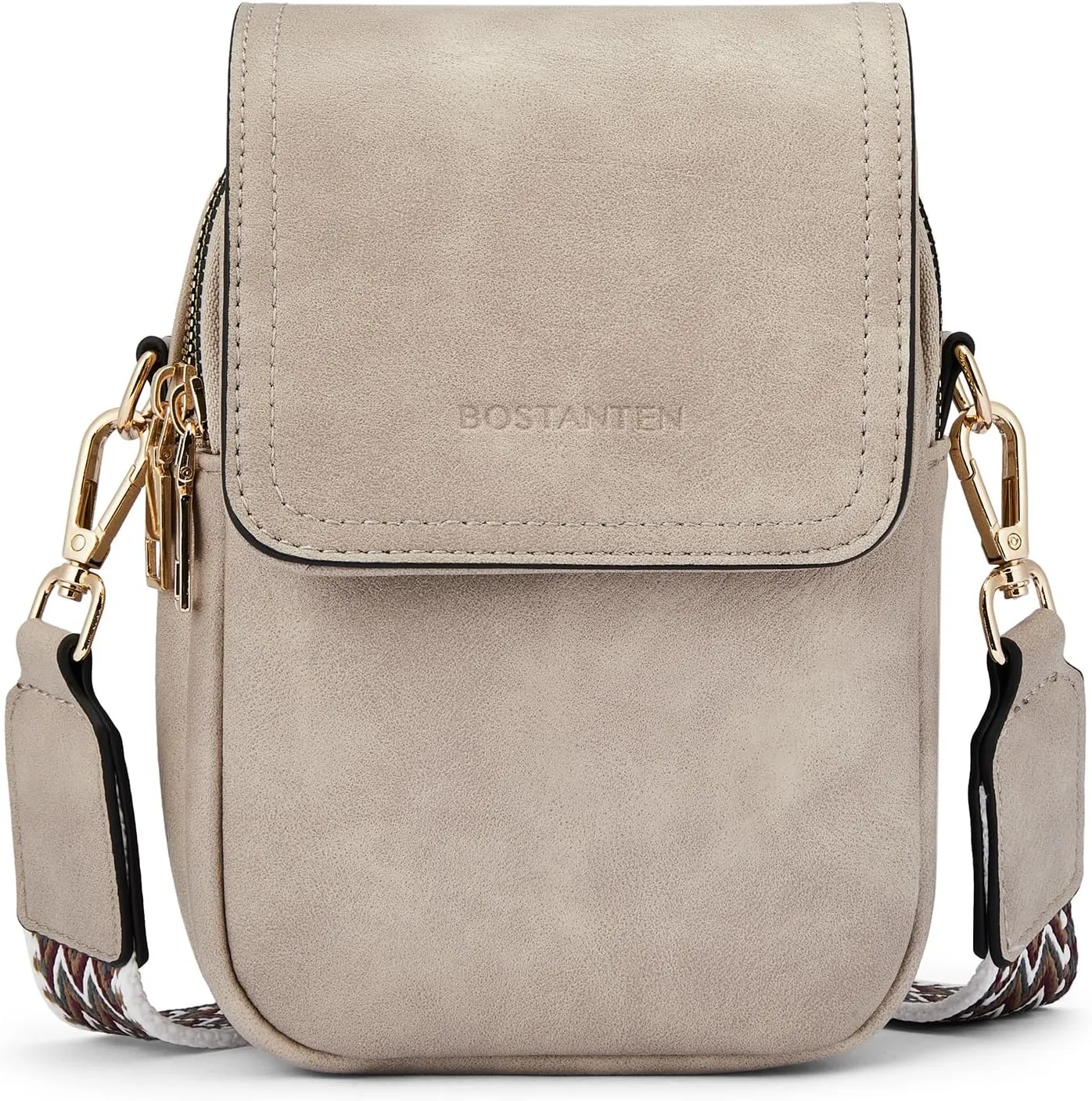 BOSTANTEN Small Crossbody Bags for Women Cell Phone Purse Leather Wallet Handbags with Card Slots