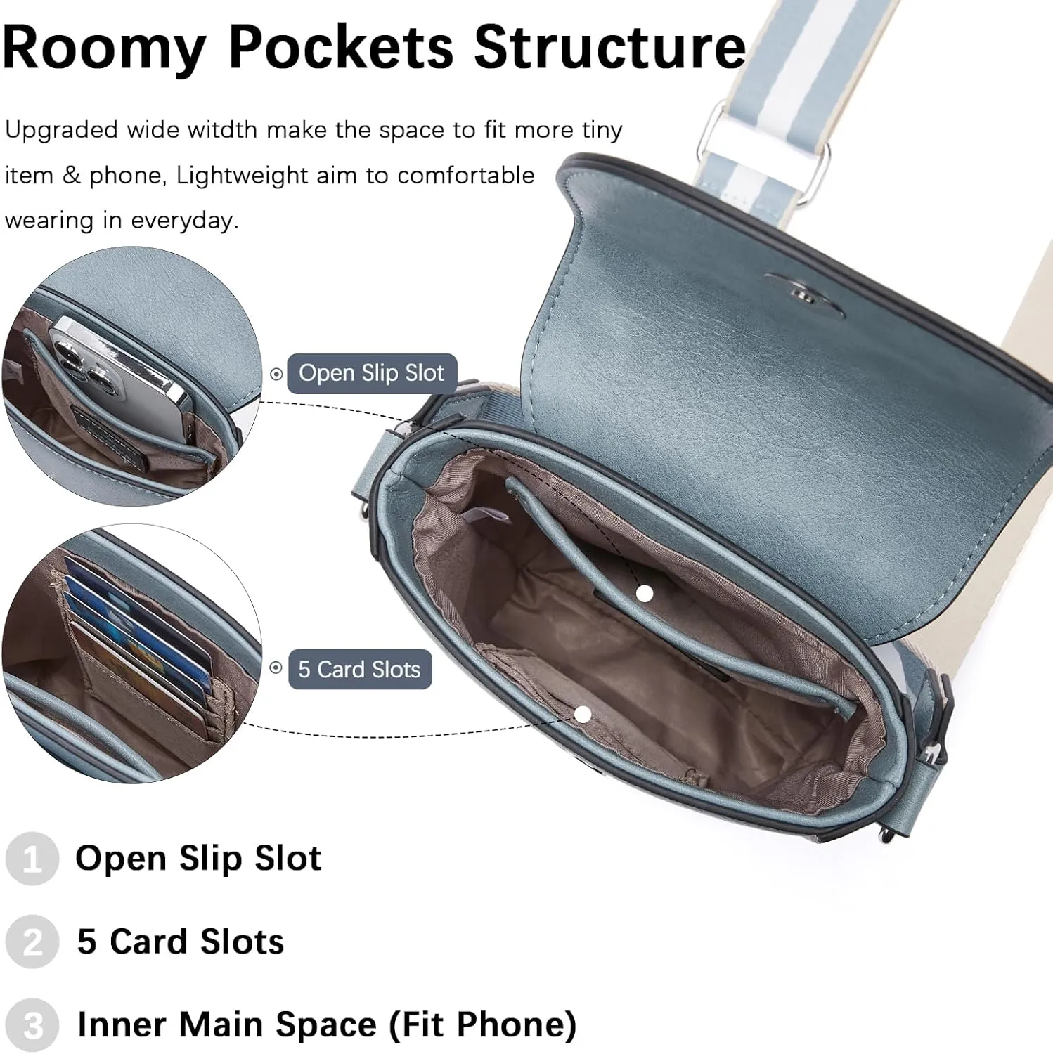 BOSTANTEN Small Crossbody Bags for Women Cell Phone Purse Leather Wallet Handbags with Card Slots