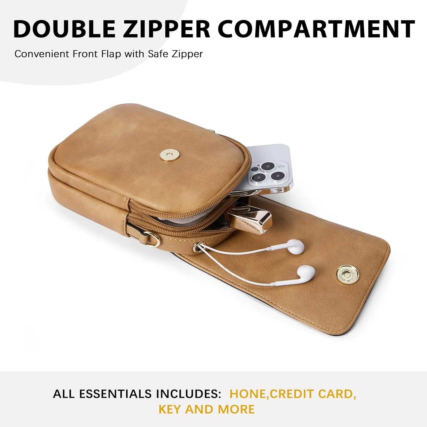 BOSTANTEN Small Crossbody Bags for Women Cell Phone Purse Leather Wallet Handbags with Card Slots
