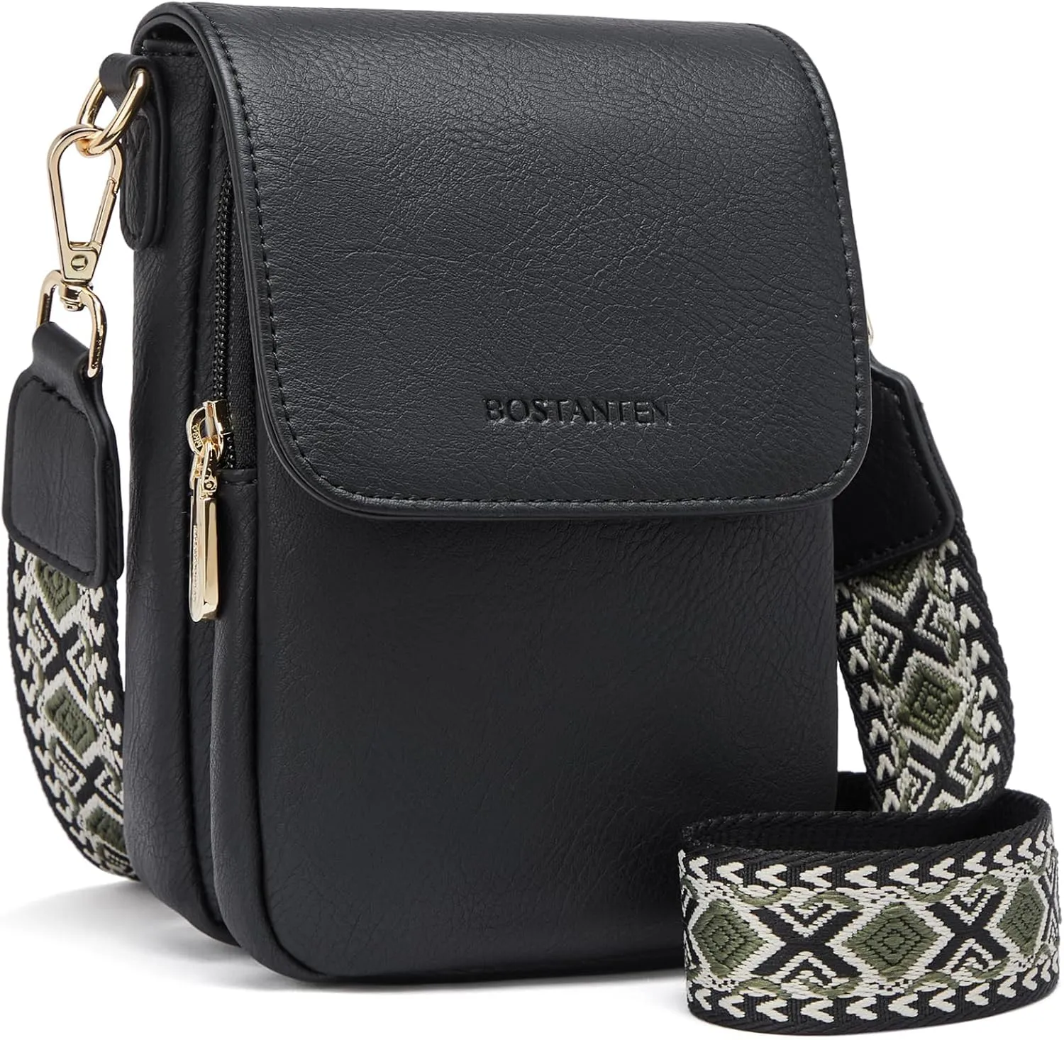 BOSTANTEN Small Crossbody Bags for Women Cell Phone Purse Leather Wallet Handbags with Card Slots