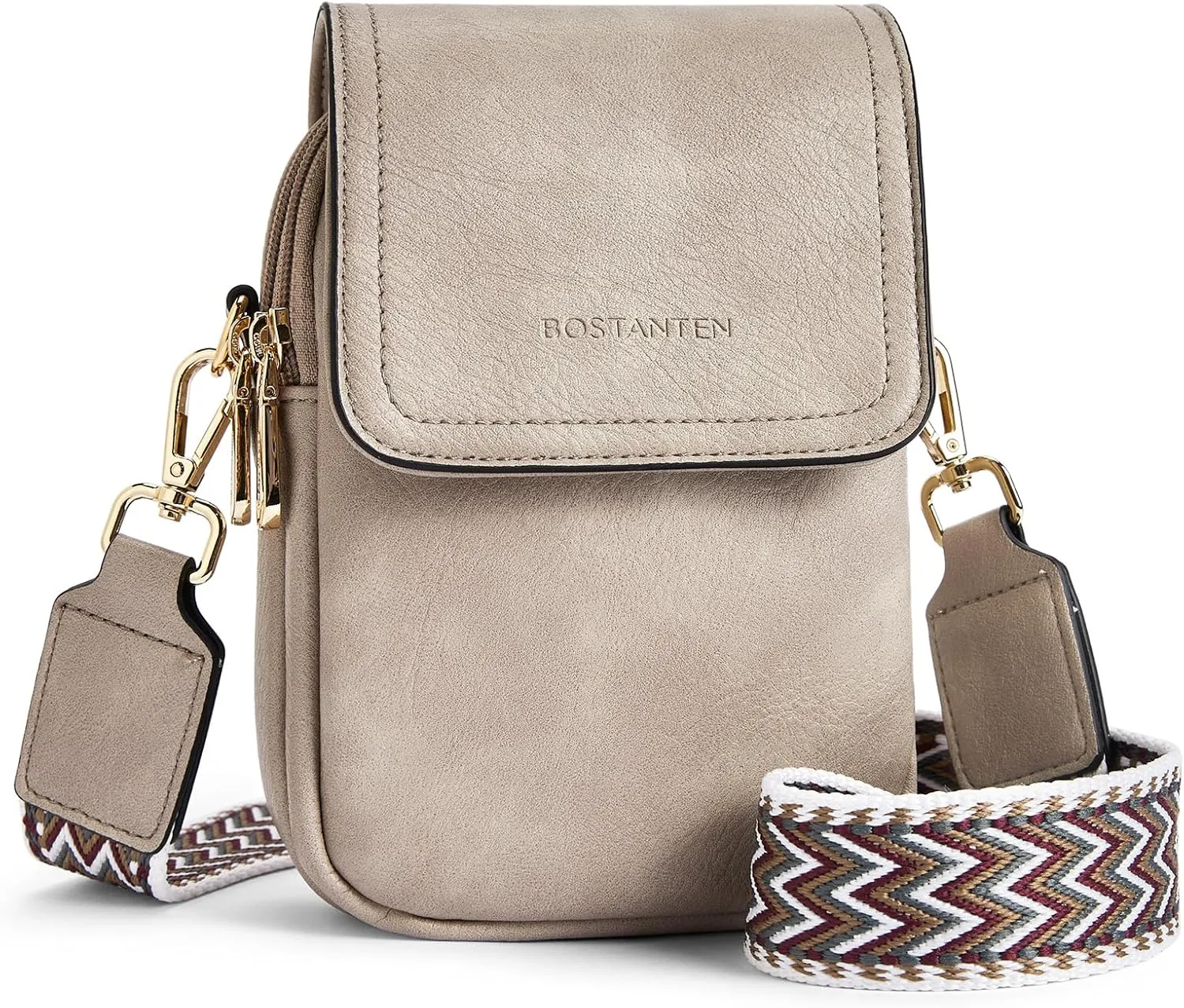 BOSTANTEN Small Crossbody Bags for Women Cell Phone Purse Leather Wallet Handbags with Card Slots