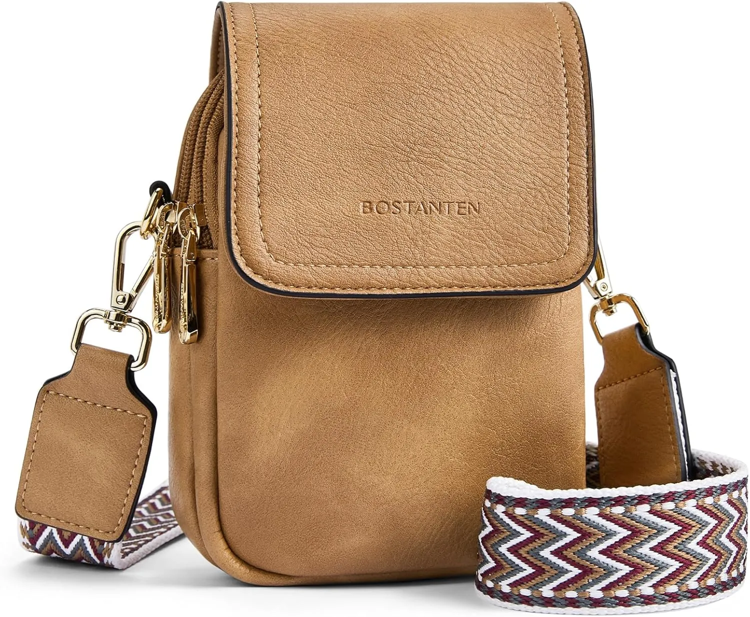 BOSTANTEN Small Crossbody Bags for Women Cell Phone Purse Leather Wallet Handbags with Card Slots