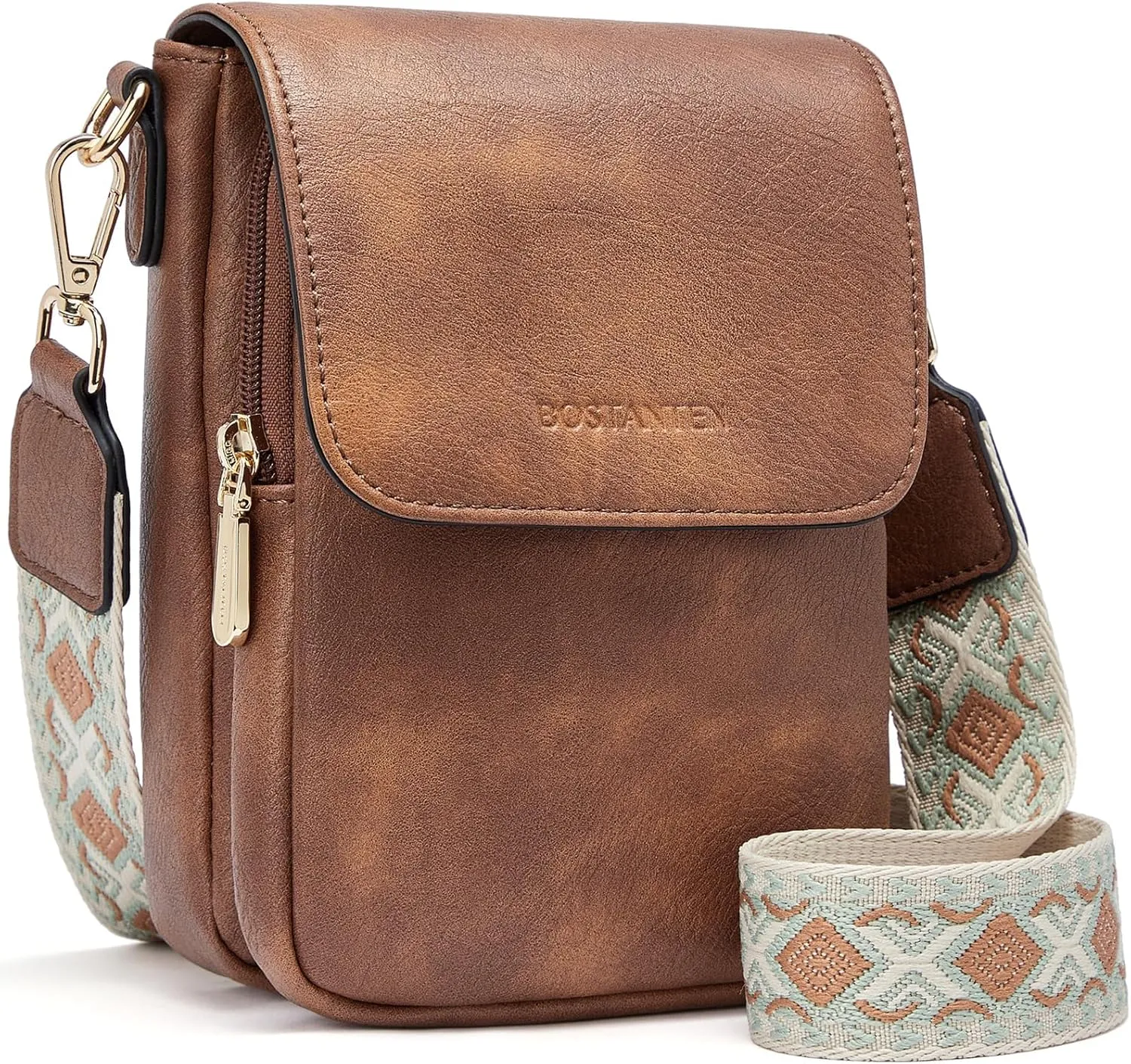 BOSTANTEN Small Crossbody Bags for Women Cell Phone Purse Leather Wallet Handbags with Card Slots