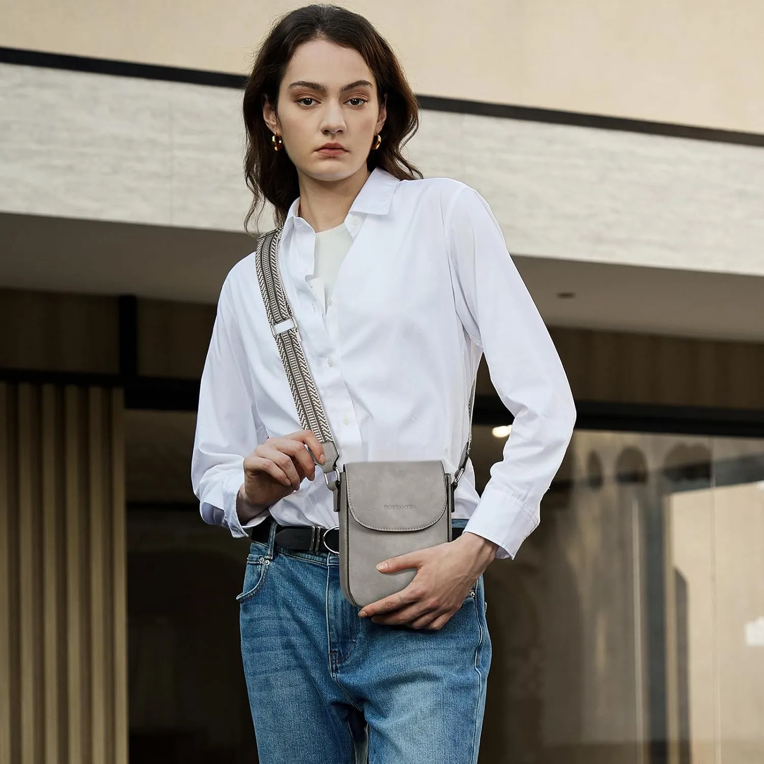 BOSTANTEN Small Crossbody Bags for Women Cell Phone Purse Leather Wallet Handbags with Card Slots