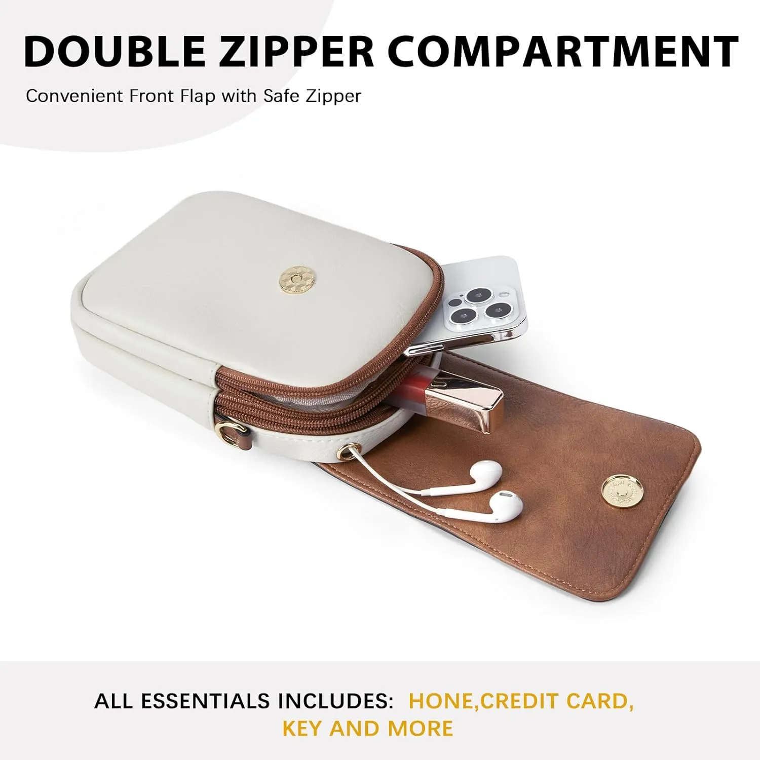 BOSTANTEN Small Crossbody Bags for Women Cell Phone Purse Leather Wallet Handbags with Card Slots
