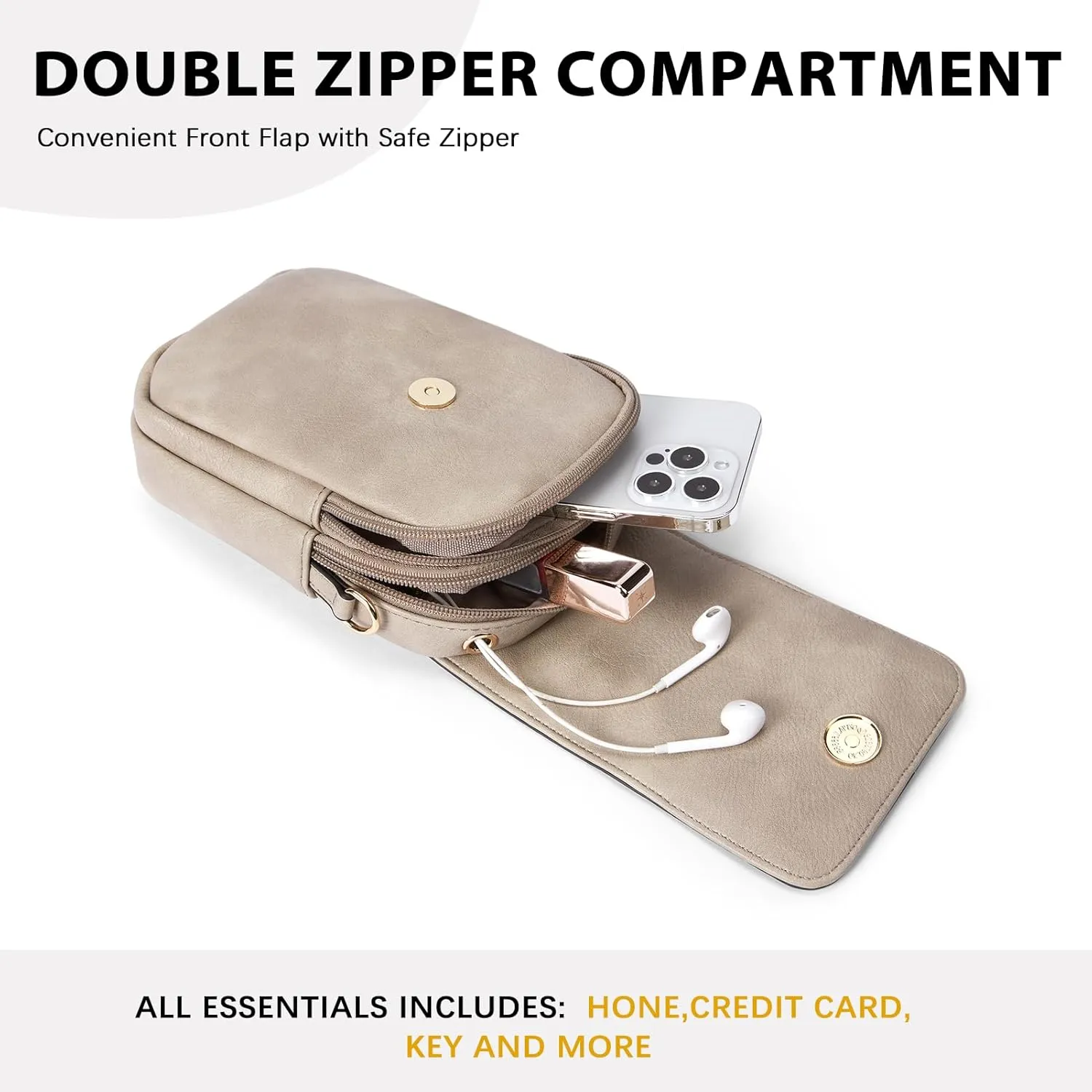 BOSTANTEN Small Crossbody Bags for Women Cell Phone Purse Leather Wallet Handbags with Card Slots