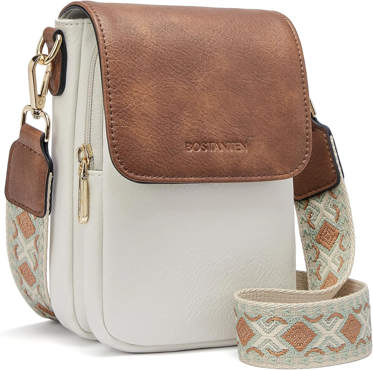 BOSTANTEN Small Crossbody Bags for Women Cell Phone Purse Leather Wallet Handbags with Card Slots