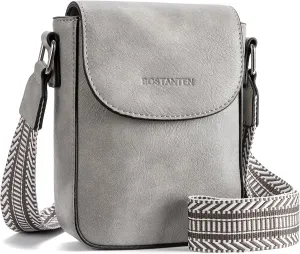 BOSTANTEN Small Crossbody Bags for Women Cell Phone Purse Leather Wallet Handbags with Card Slots