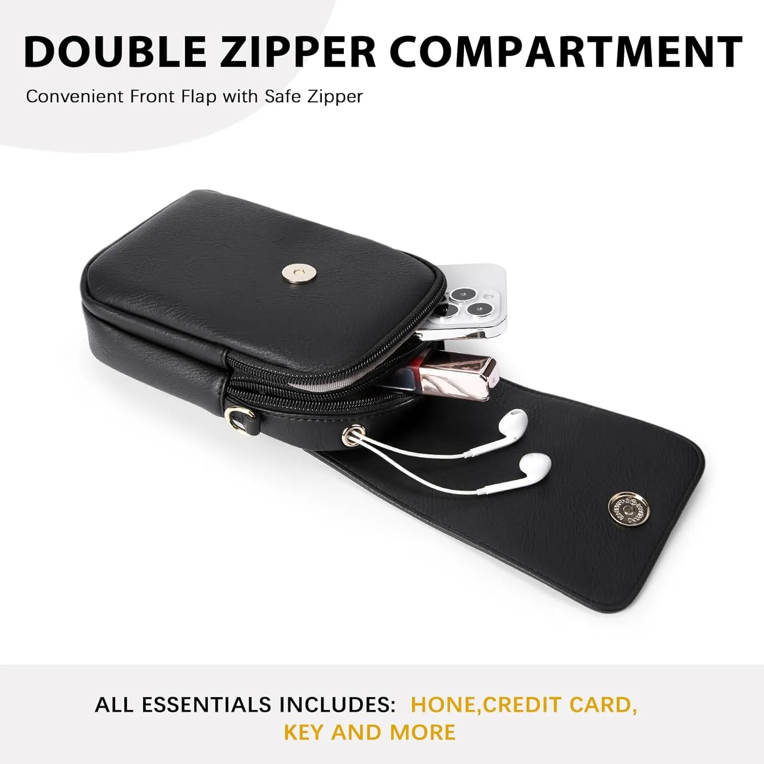 BOSTANTEN Small Crossbody Bags for Women Cell Phone Purse Leather Wallet Handbags with Card Slots