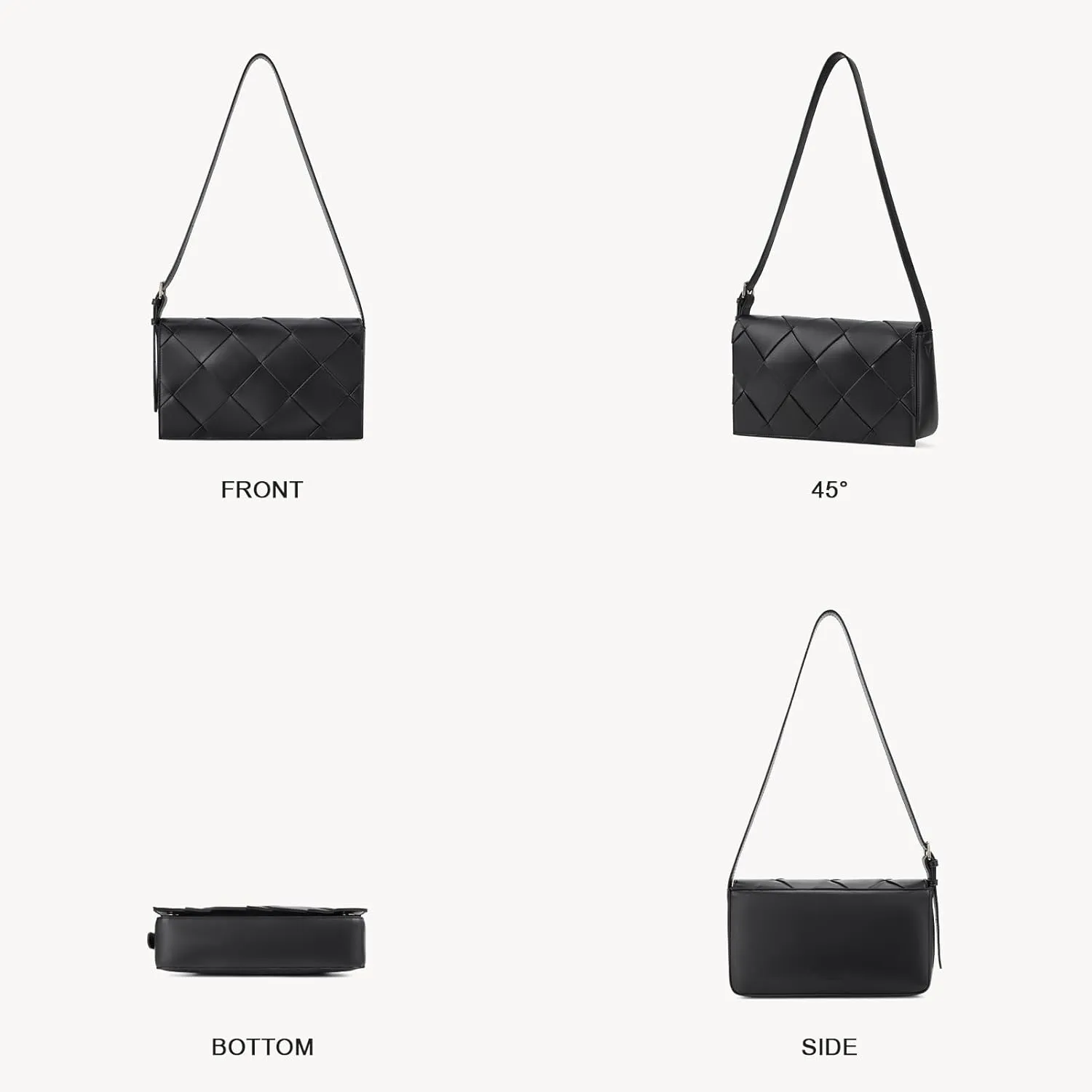 BOSTANTEN Woven Purses for Women Vegan Leather Hobo Bag Shoulder Handbags
