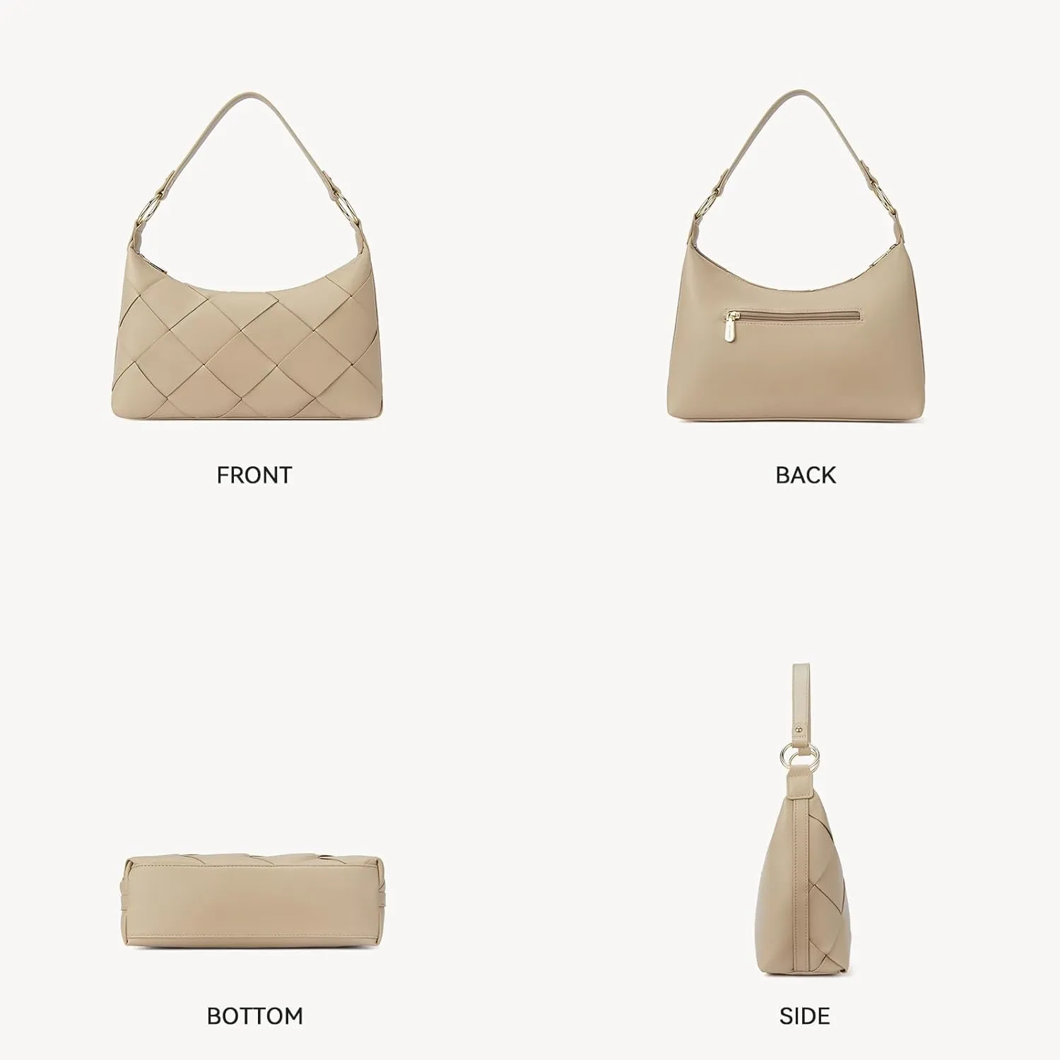 BOSTANTEN Woven Purses for Women Vegan Leather Hobo Bag Shoulder Handbags