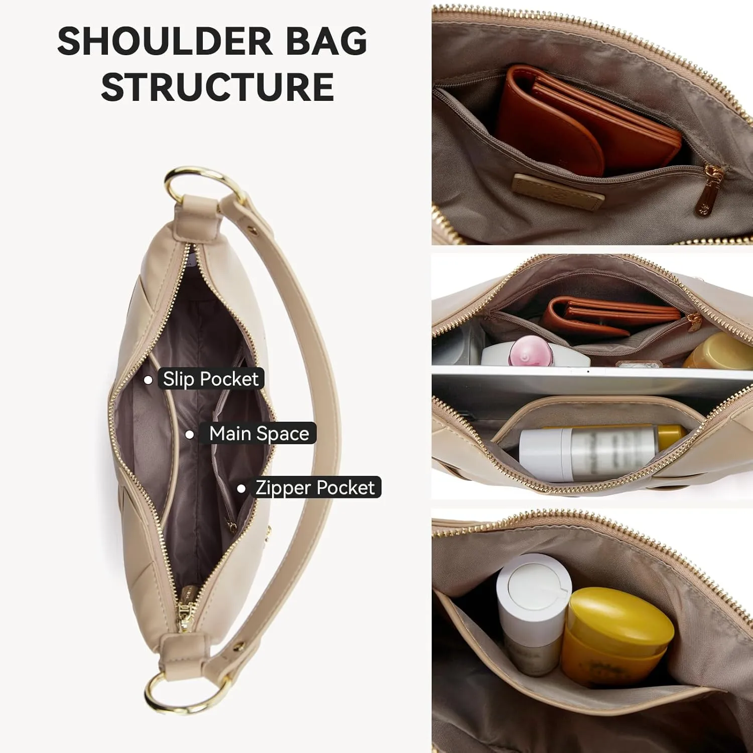 BOSTANTEN Woven Purses for Women Vegan Leather Hobo Bag Shoulder Handbags