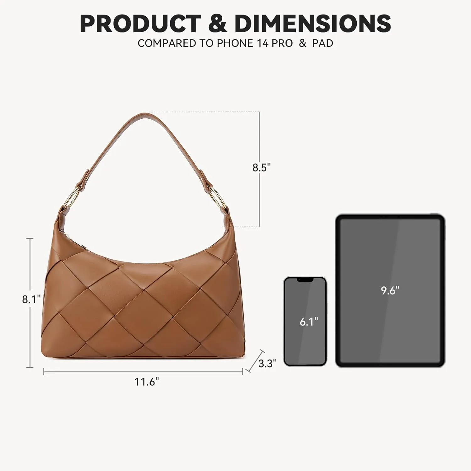 BOSTANTEN Woven Purses for Women Vegan Leather Hobo Bag Shoulder Handbags