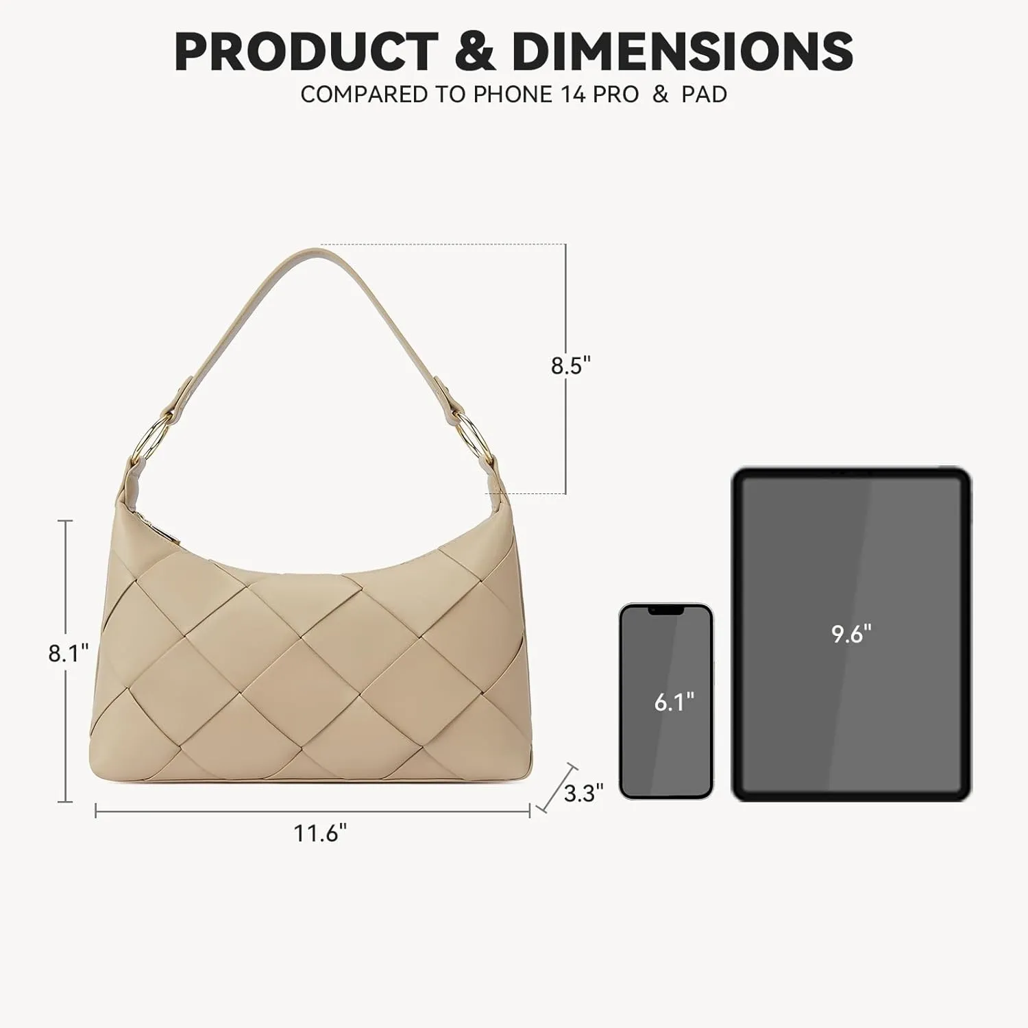BOSTANTEN Woven Purses for Women Vegan Leather Hobo Bag Shoulder Handbags