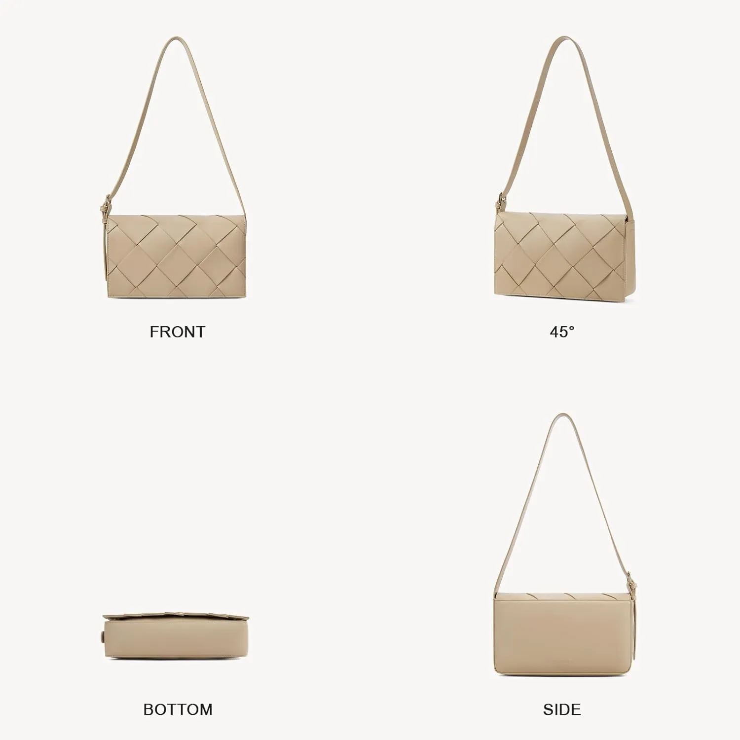 BOSTANTEN Woven Purses for Women Vegan Leather Hobo Bag Shoulder Handbags