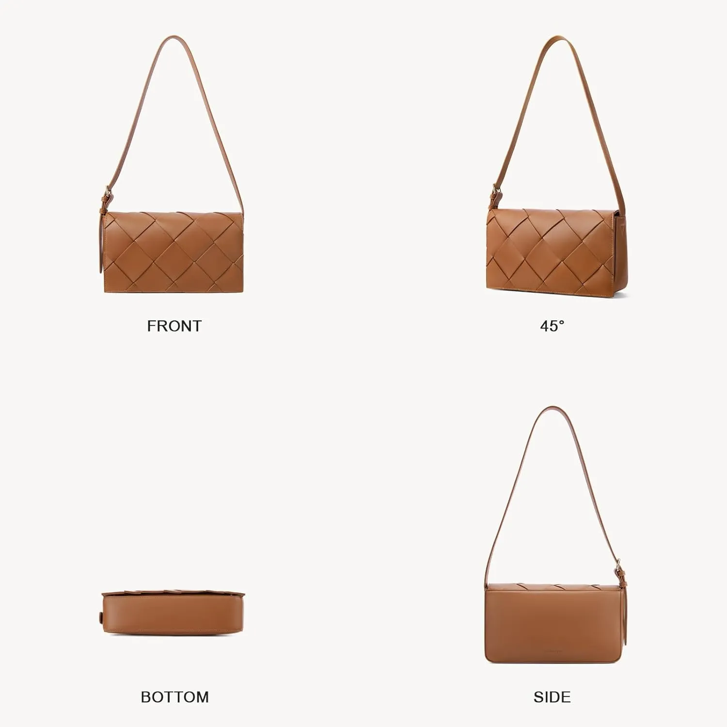 BOSTANTEN Woven Purses for Women Vegan Leather Hobo Bag Shoulder Handbags