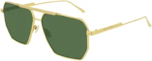 Bottega Veneta BV1012S Aviator Sunglasses for Men   BUNDLE with Designer iWear Eyewear Care Kit